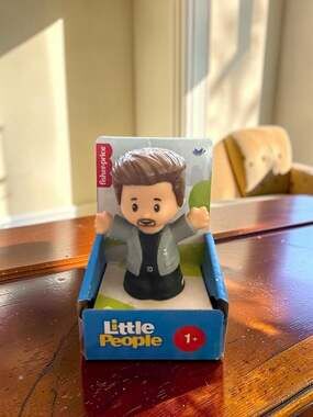 Fisher-Price Little People Brown Hair Man with Goatee Beard and Grey Jacket Figu